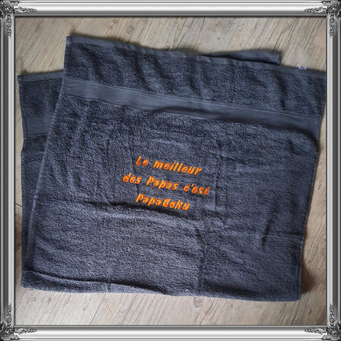 Serviette personnalisée 50x100cm ou 70x130cm MESSAGE LIBRE: 9 couleurs